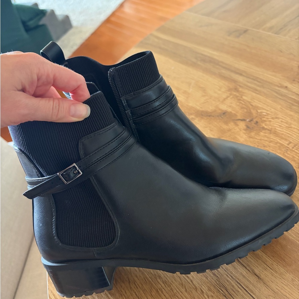 Anne Klein Black Ankle Booties